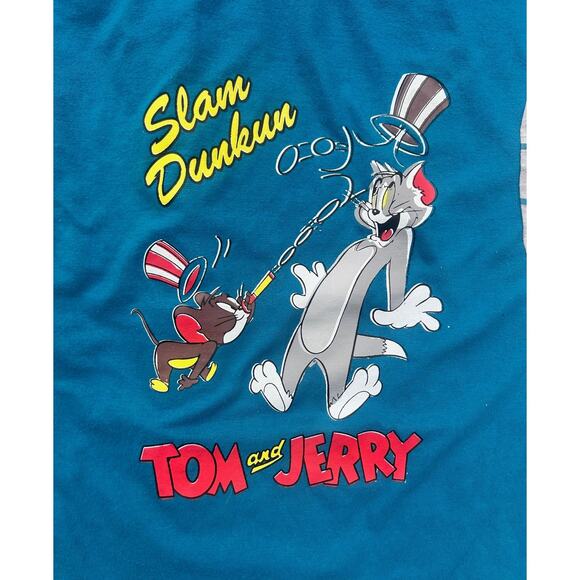 Vintage Bootleg Tom and Jerry “Slam Dunkin” Cartoon Tee | Kids Graphic Shirt - Picture 2 of 4